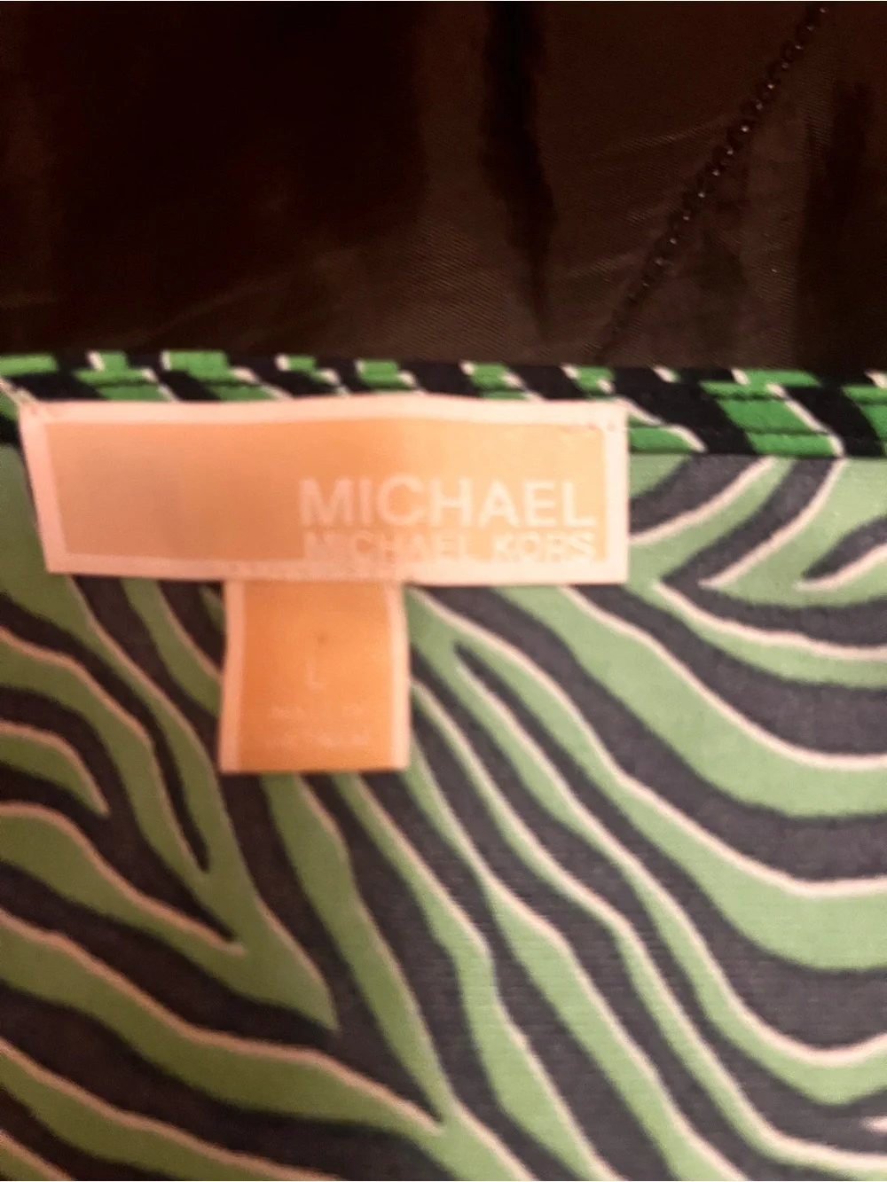 Green Zebra-Print Women's Michael Kors top